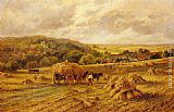 Henry Hillier Parker Harvest Time, Lambourne, Berks painting